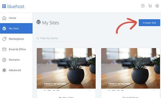 Click on Create sites - Blog Tyrant Click on Create sites - How to install WordPress