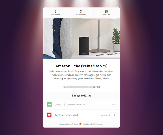 giveaway-contest - Blog Tyrant viral giveaway contest