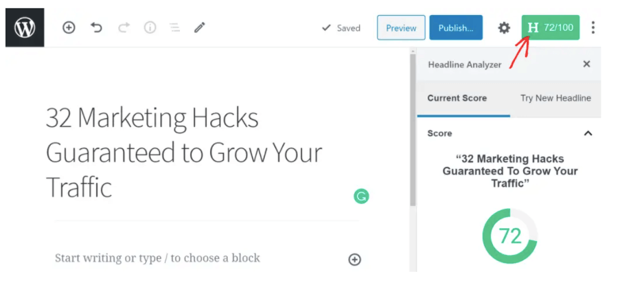 15 - Blog Tyrant Monster Insights Headline Analyzer Tool