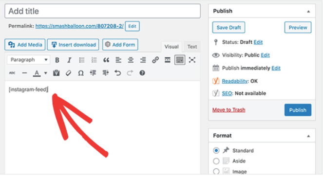15.-copy-the-shortcode - Blog Tyrant Copy the instagram feed shortcode to a WordPress page or post