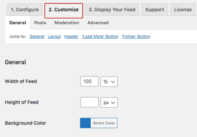 6.-general-customization- - Blog Tyrant General customizations can change the size and color of the instagram hashtag feed