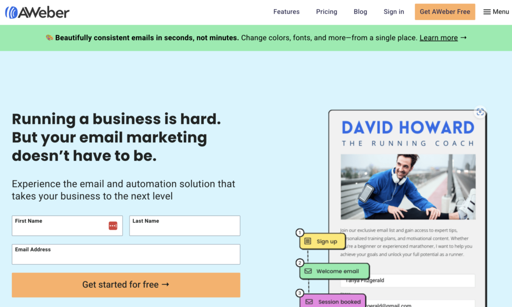 aweber-homepage - Blog Tyrant aweber email marketing provider homepage.