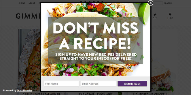 Gimme-Some-Oven-Exit-Intent-Popup - Blog Tyrant OptinMonster email popup to get more subscribers