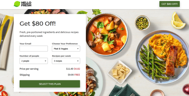 hello-fresh-landing-page - Blog Tyrant subscription-landing-page-example-hellofresh