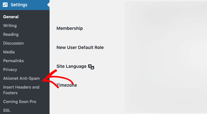 akismet plugin in the settings menu - Blog Tyrant akismet plugin in the settings menu