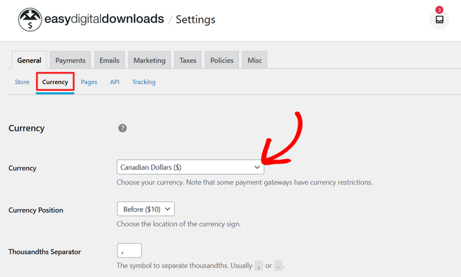 Select currency for Easy Digital Downloads - Blog Tyrant Select currency for Easy Digital Downloads