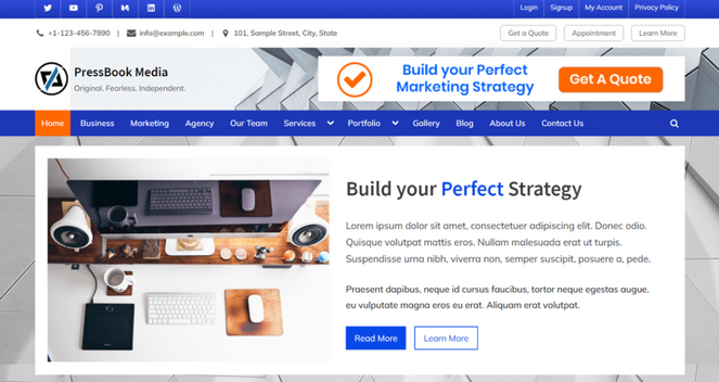 PressBook Media free WordPress theme - Blog Tyrant PressBook Media free WordPress theme