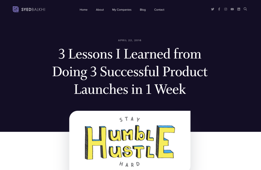 syed balkhi lessons learned - Blog Tyrant syed balkhi lessons learned type of blog post.