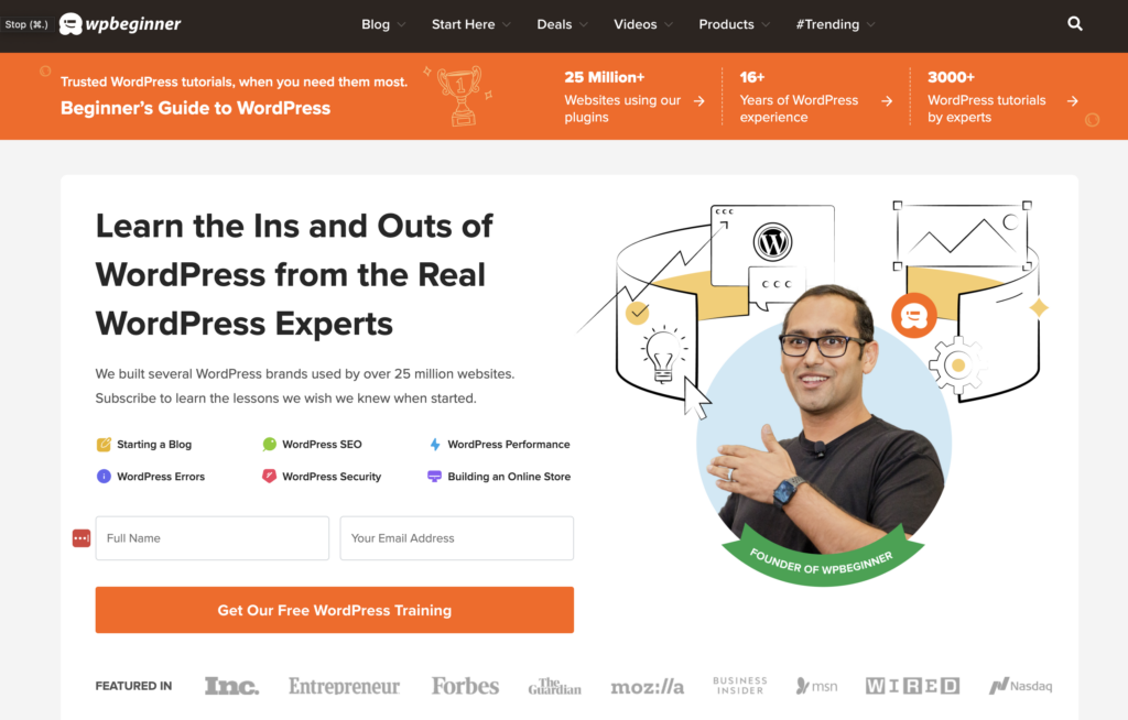 wpbeginner-example-of-a-blog - Blog Tyrant wpbeginner affiliate marketing blog.