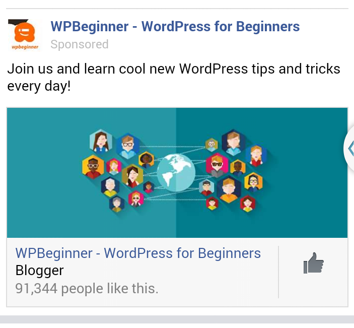 wpbeginner facebook ad - Blog Tyrant wpbeginner facebook ad